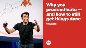  Tim Urban giving Ted Talk on Procrastination